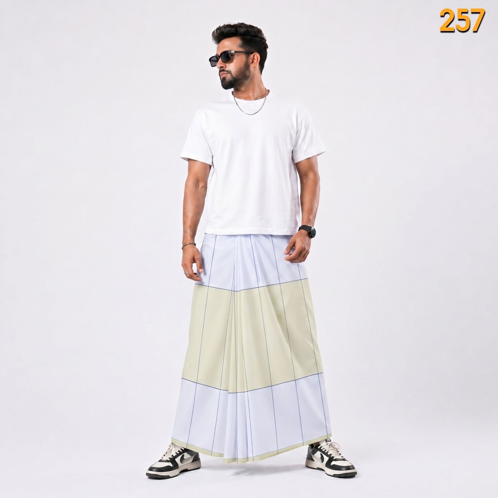 5.5 Hand Cotton Lungi-257
