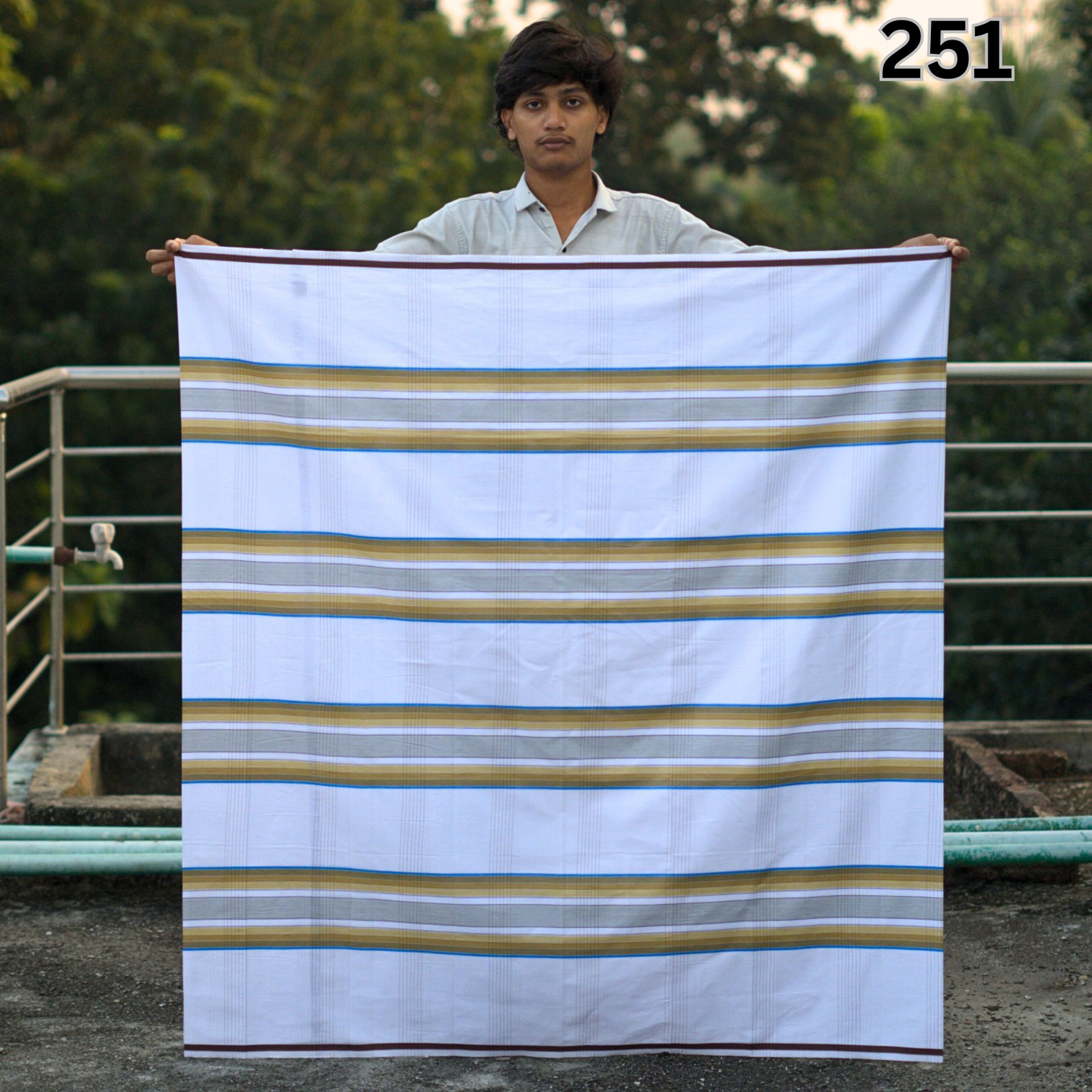 Tailocraft Men’s Pure Cotton Light Lungi 5.5 Hand-251