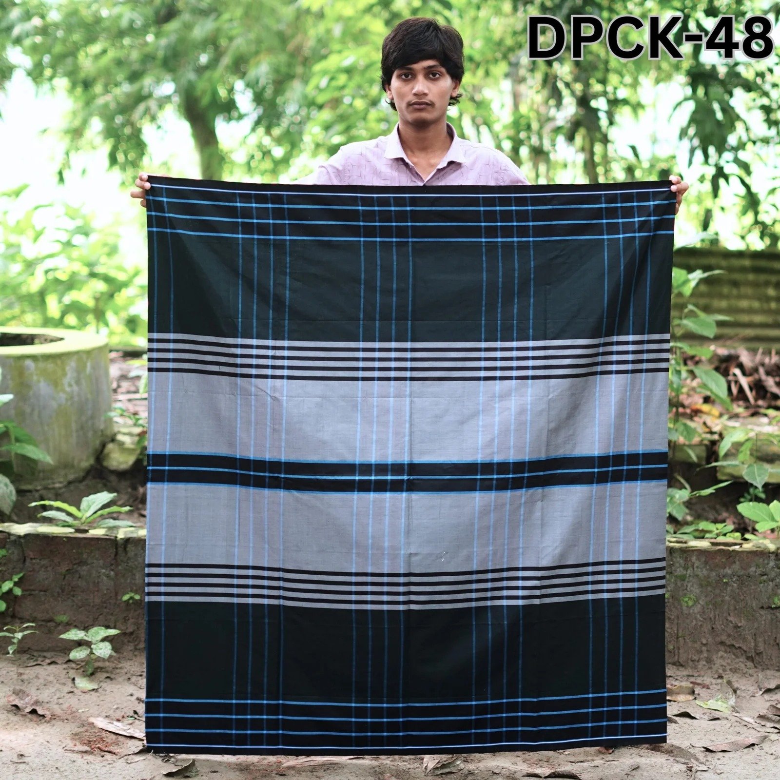 Tailocraft Men’s Pure Cotton Deep Lungi 5.5 Hand-48