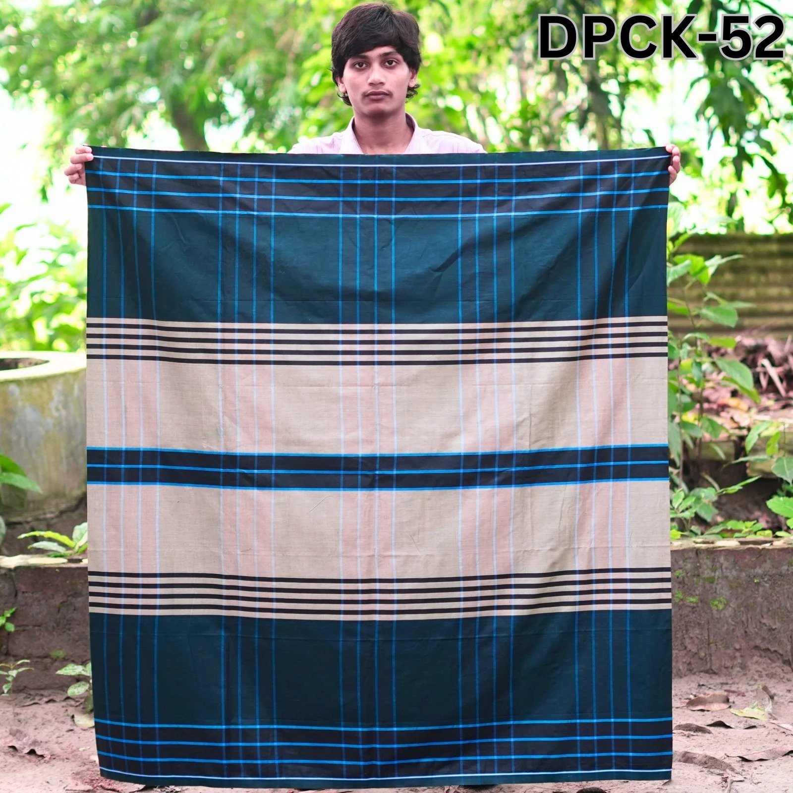 Tailocraft Men’s Pure Cotton Light Lungi 5.5 Hand-DPCK-52