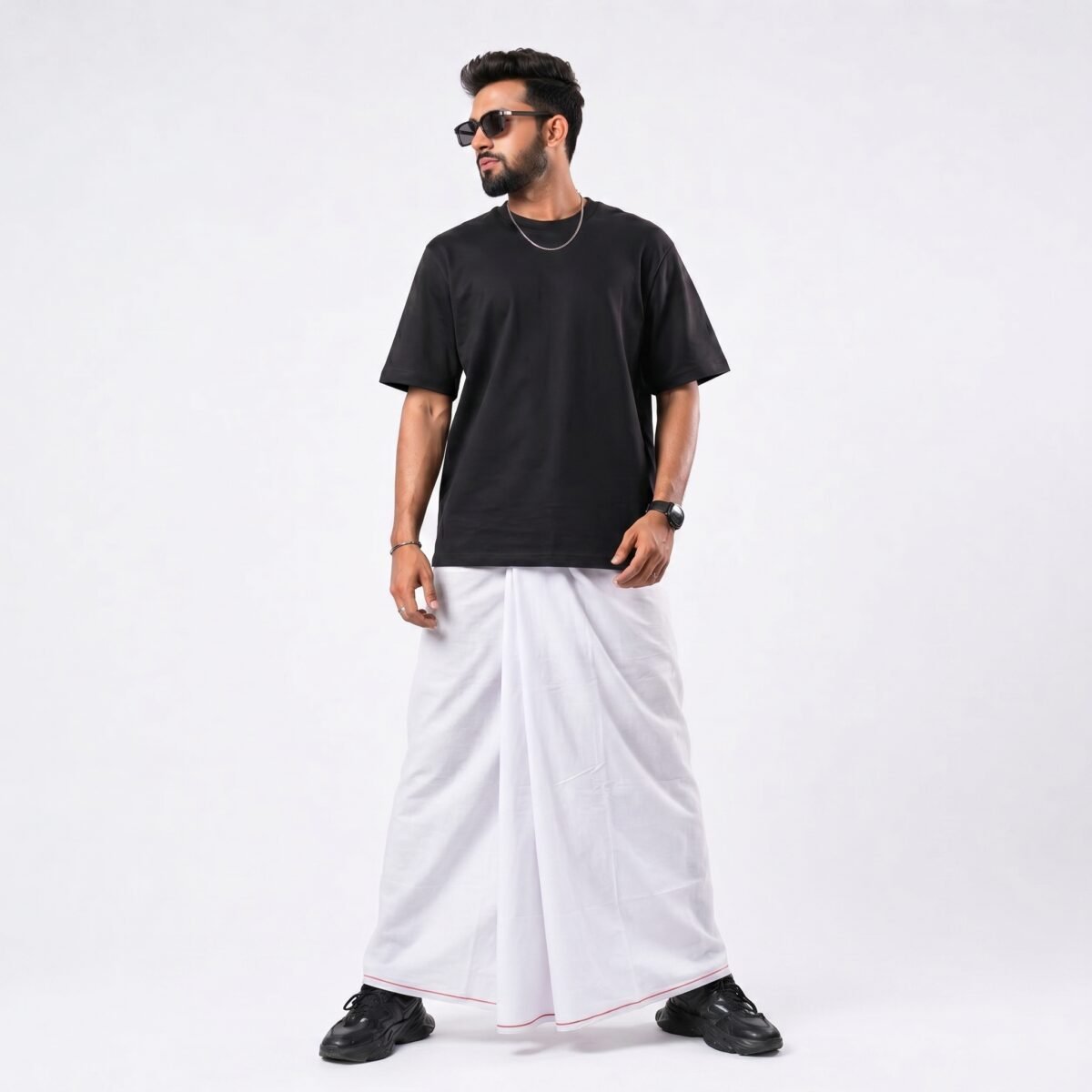 5.5 Hand Cotton Lungi Deep WCCK-1