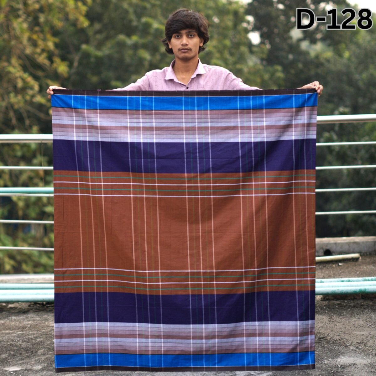 5.5 Hand Cotton Lungi D-128