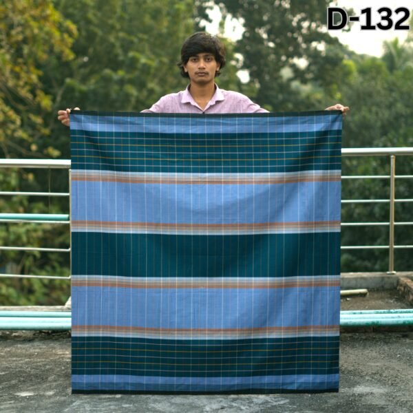 5.5 Hand Cotton Lungi Deep D-132