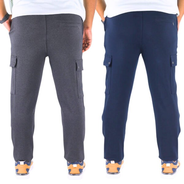 Man Cargo Trouser-Ash & Navy Blue