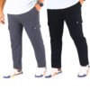 2PCS Man Cargo Trouser-Ash & Black