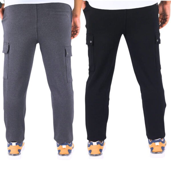 2PCS Man Cargo Trouser-Ash & Black