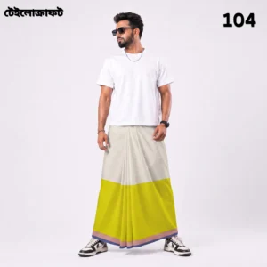 Tailocraft Men’s Pure Cotton Light Lungi 5.5 Hand-104