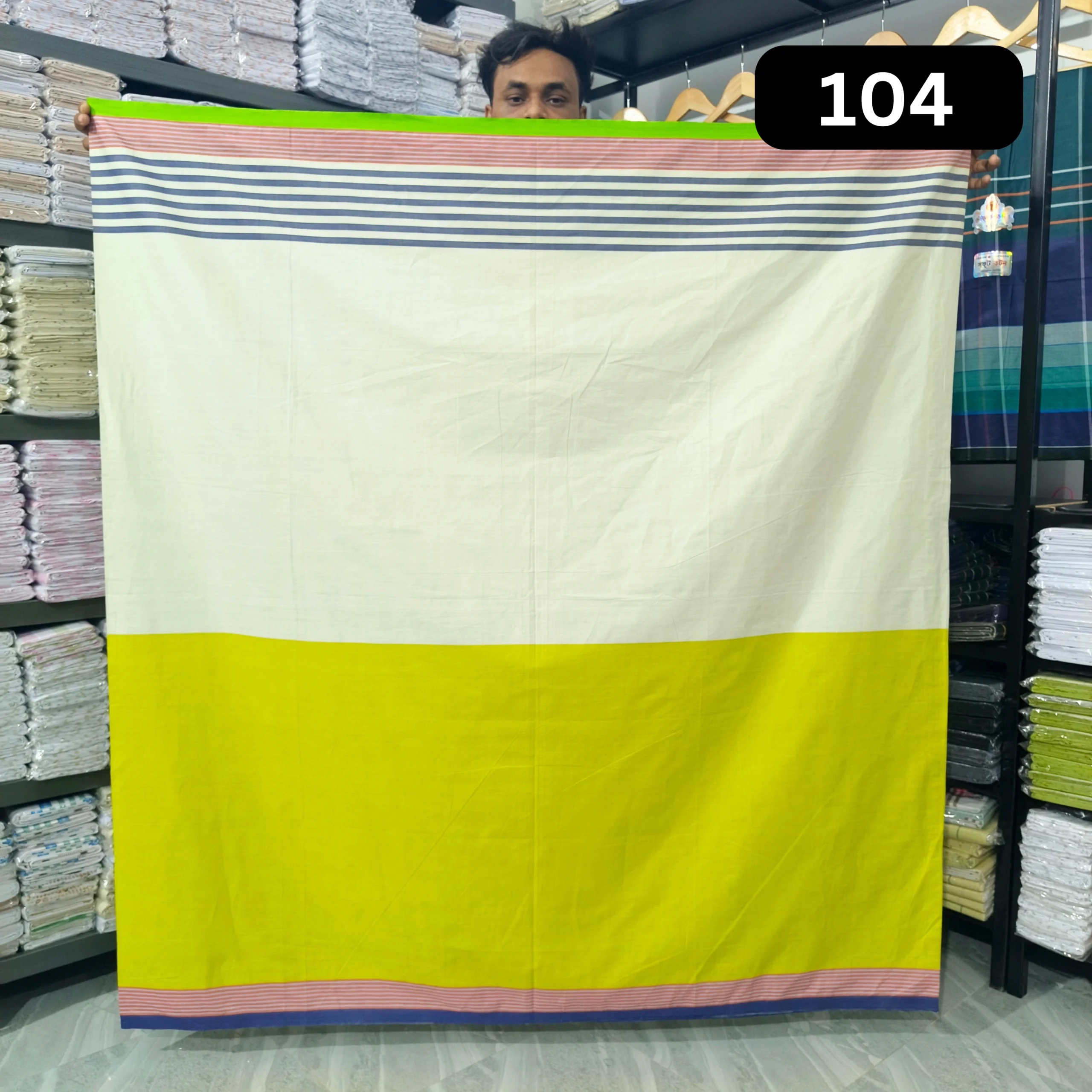 Tailocraft Men’s Pure Cotton Light Lungi 5.5 Hand-104 - Image 2