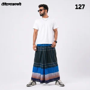 Tailocraft Men’s Pure Cotton Deep Lungi 5.5 Hand- 127
