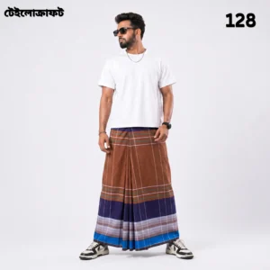 Tailocraft Men’s Pure Cotton Deep Lungi 5.5 Hand- 128
