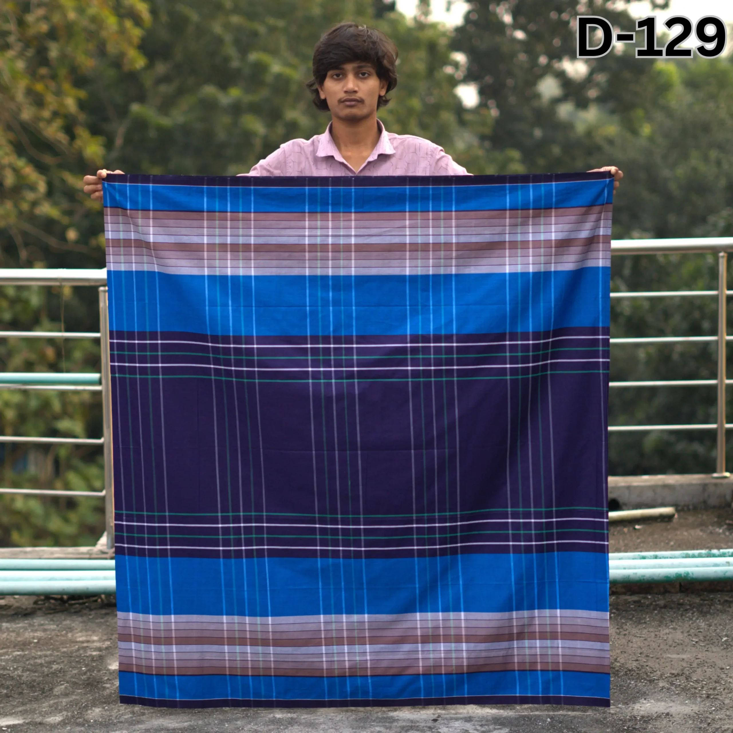 Tailocraft Men’s Pure Cotton Deep Lungi 5.5 Hand- 129