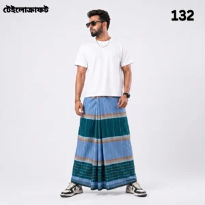 Tailocraft Men’s Pure Cotton Deep Lungi 5.5 Hand- 132
