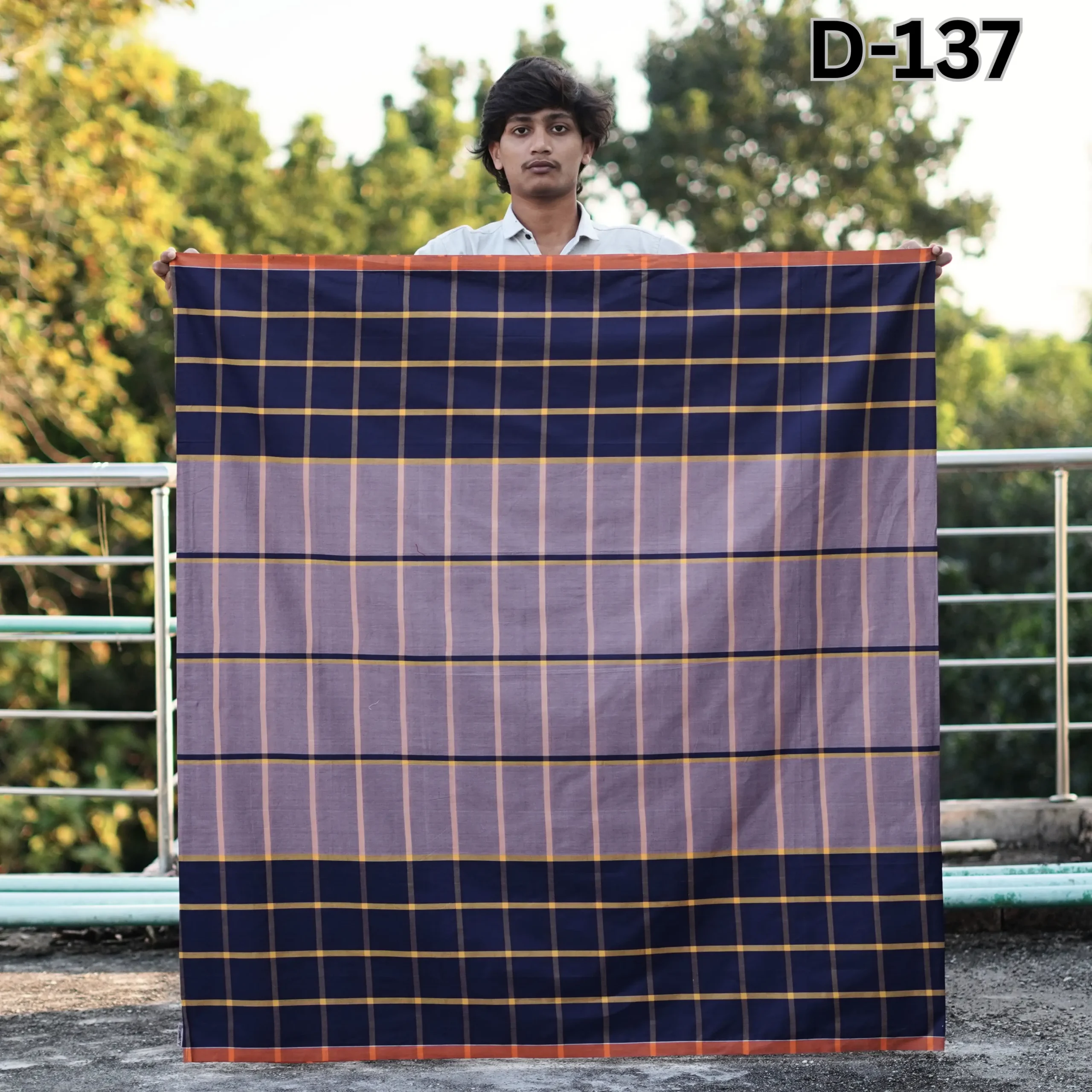Tailocraft Men’s Pure Cotton Deep Lungi 5.5 Hand- 137