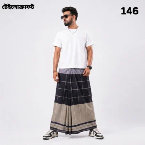 Tailocraft Men’s Pure Cotton Deep Lungi 5.5 Hand- 146