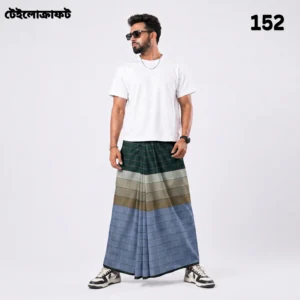 Tailocraft Men’s Pure Cotton Deep Lungi 5.5 Hand- 152