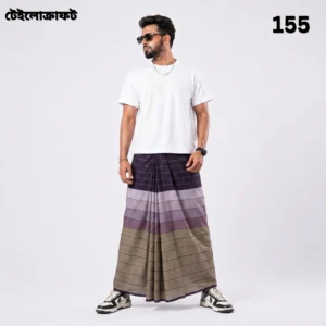 Tailocraft Men’s Pure Cotton Deep Lungi 5.5 Hand- 155
