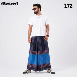 Tailocraft Men’s Pure Cotton Deep Lungi 5.5 Hand- 172