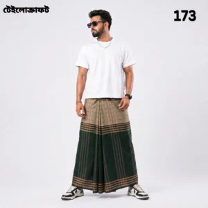 Tailocraft Men’s Pure Cotton Deep Lungi 5.5 Hand- 173