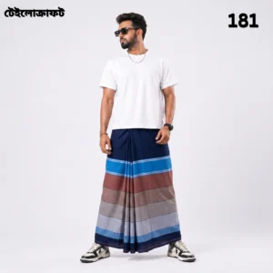 Tailocraft Men’s Pure Cotton Deep Lungi 5.5 Hand- 181