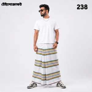 Tailocraft Men’s Pure Cotton Light Lungi 5.5 Hand-238