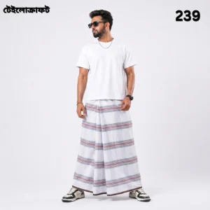 Tailocraft Men’s Pure Cotton Light Lungi 5.5 Hand-239