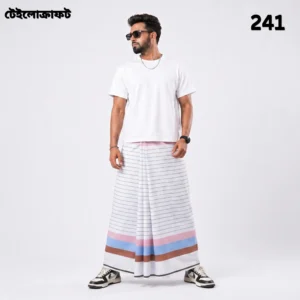 Tailocraft Men’s Pure Cotton Light Lungi 5.5 Hand-241