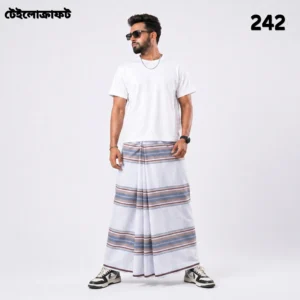 Tailocraft Men’s Pure Cotton Light Lungi 5.5 Hand-242