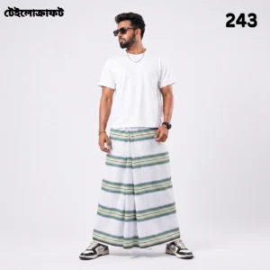 Tailocraft Men’s Pure Cotton Light Lungi 5.5 Hand-243