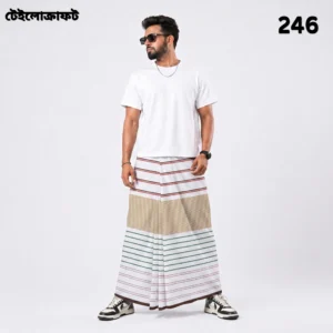 Tailocraft Men’s Pure Cotton Light Lungi 5.5 Hand-246