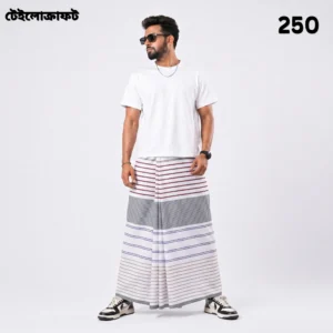 Tailocraft Men’s Pure Cotton Light Lungi 5.5 Hand-250