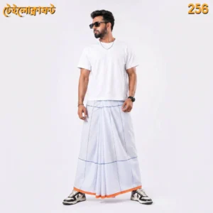 Tailocraft Men’s Pure Cotton Light Lungi 5.5 Hand-256