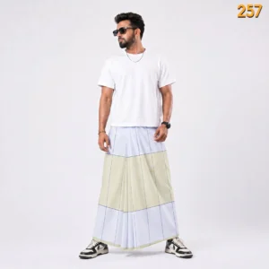 Tailocraft Men’s Pure Cotton Light Lungi 5.5 Hand-257