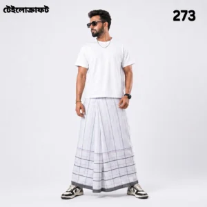 Tailocraft Men’s Pure Cotton Light Lungi 5.5 Hand-273