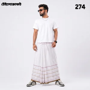 Tailocraft Men’s Pure Cotton Light Lungi 5.5 Hand-274