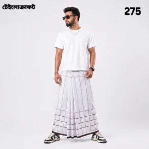 Tailocraft Men’s Pure Cotton Light Lungi 5.5 Hand-275