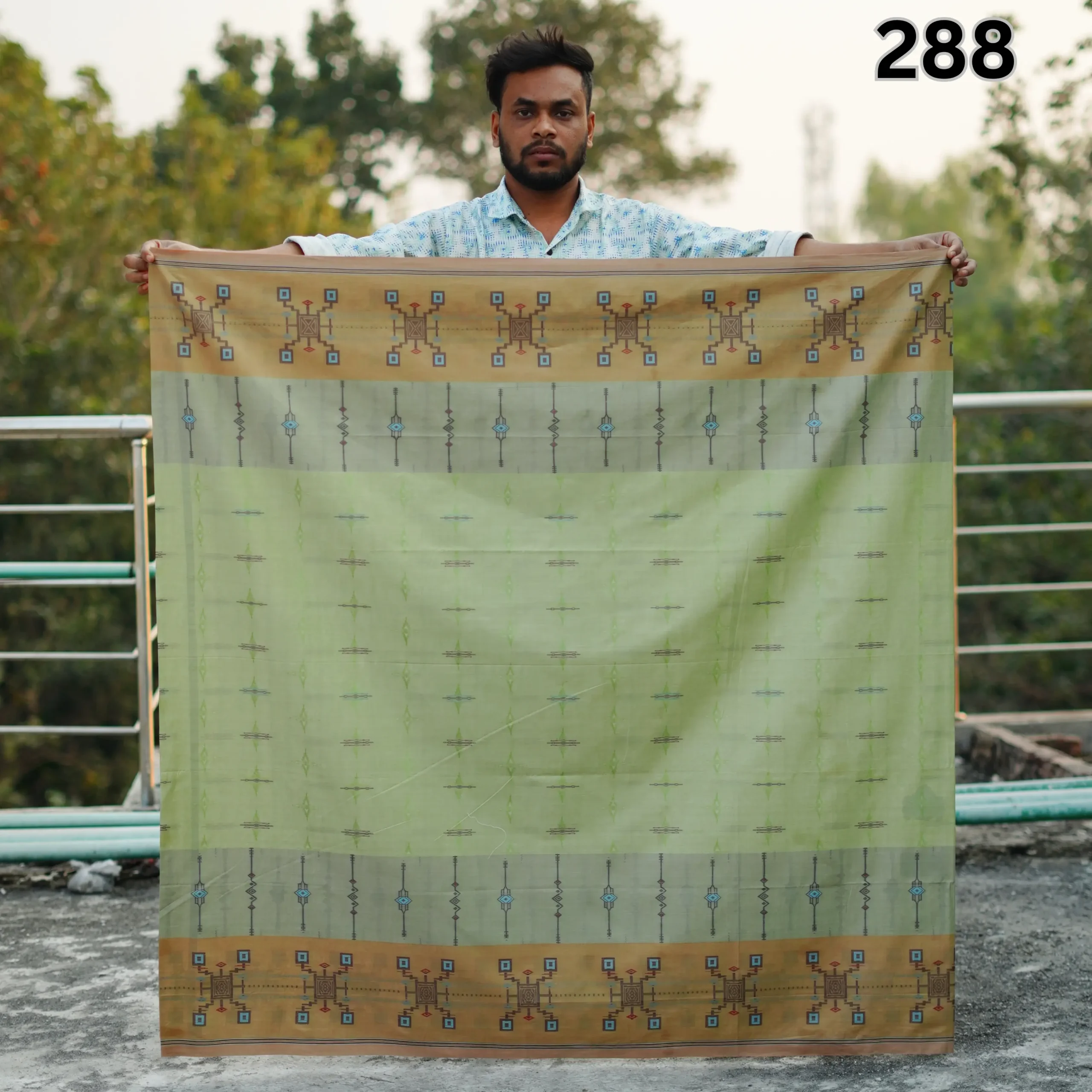 Tailocraft Men’s Pure Cotton Karukaj Lungi 5.5 Hand-288