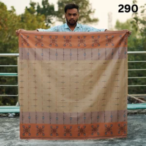 Tailocraft Men’s Pure Cotton Karukaj Lungi 5.5 Hand-290