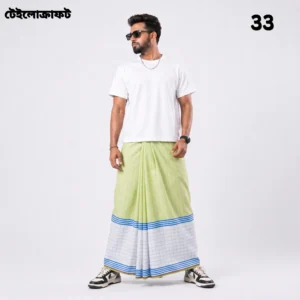 Tailocraft Men’s Pure Cotton Light Lungi 5.5 Hand-33