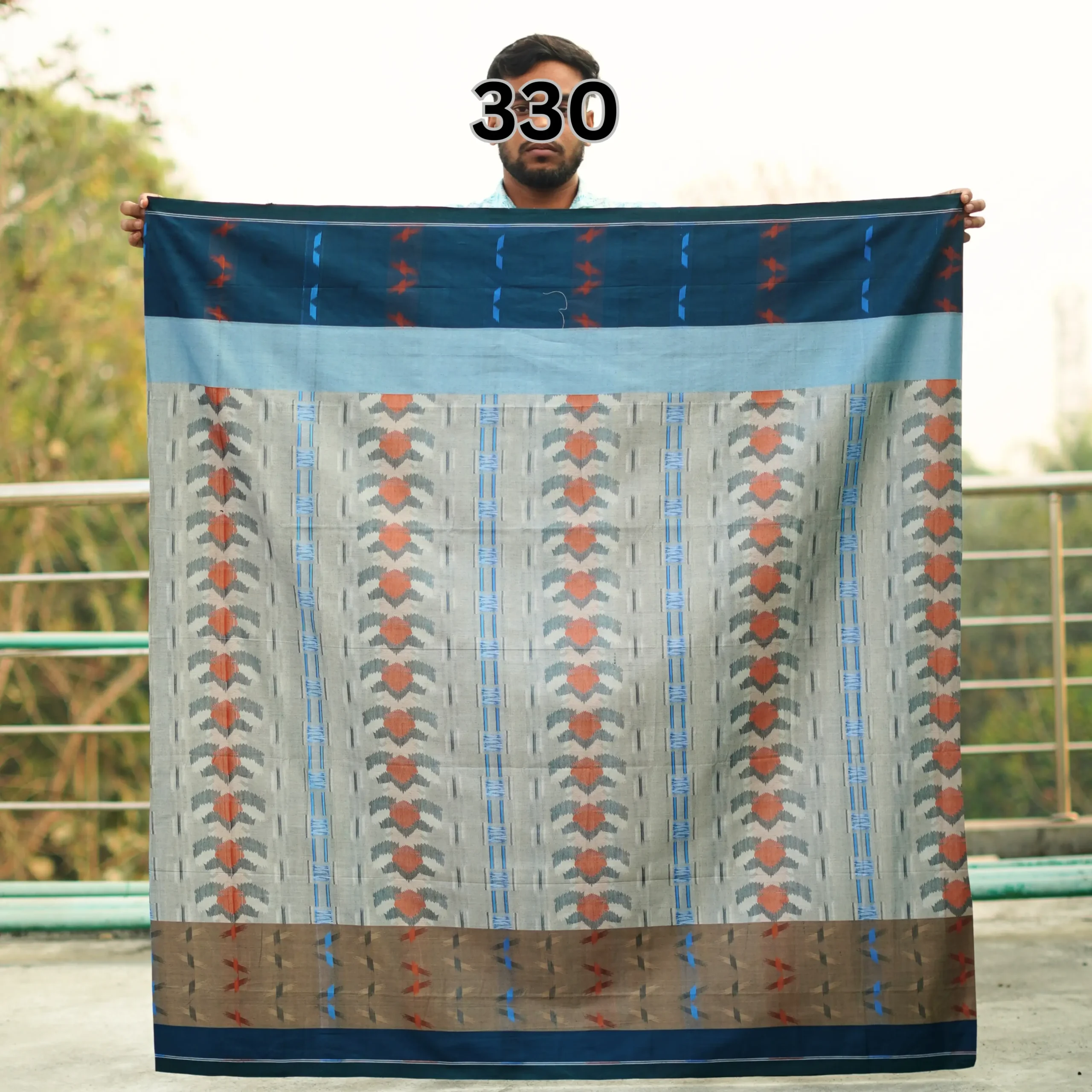 Tailocraft Men’s Pure Cotton Karukaj Lungi 5.5 Hand-330