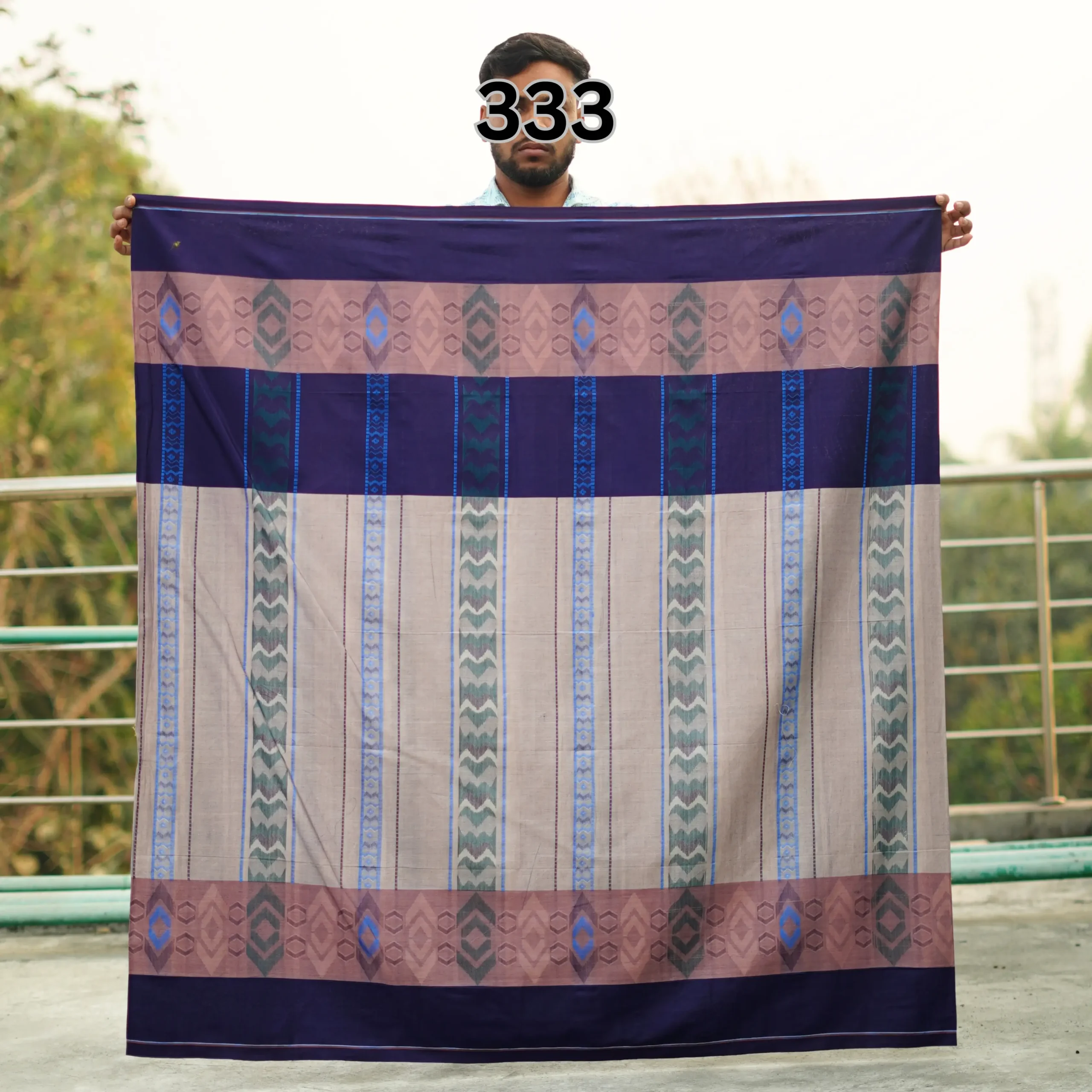 Tailocraft Men’s Pure Cotton Karukaj Lungi 5.5 Hand-333