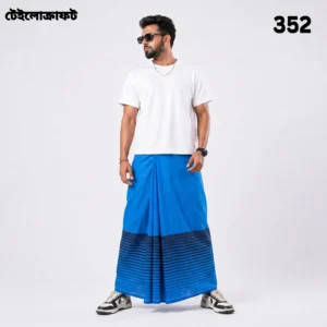 Tailocraft Men’s Pure Cotton Deep Lungi 5.5 Hand- 352