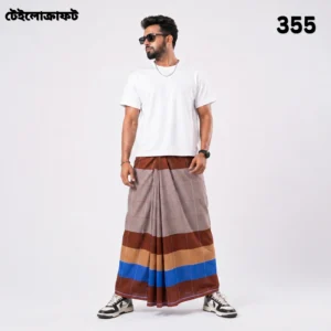 Tailocraft Men’s Pure Cotton Deep Lungi 5.5 Hand- 355