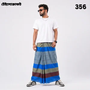 Tailocraft Men’s Pure Cotton Deep Lungi 5.5 Hand- 356