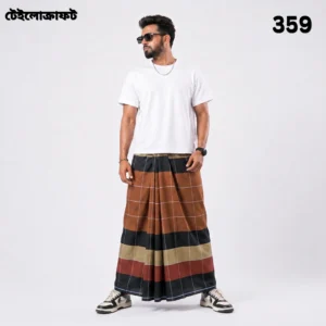 Tailocraft Men’s Pure Cotton Deep Lungi 5.5 Hand- 359