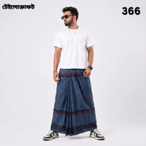 Tailocraft Men’s Pure Cotton Deep Lungi 5.5 Hand- 366