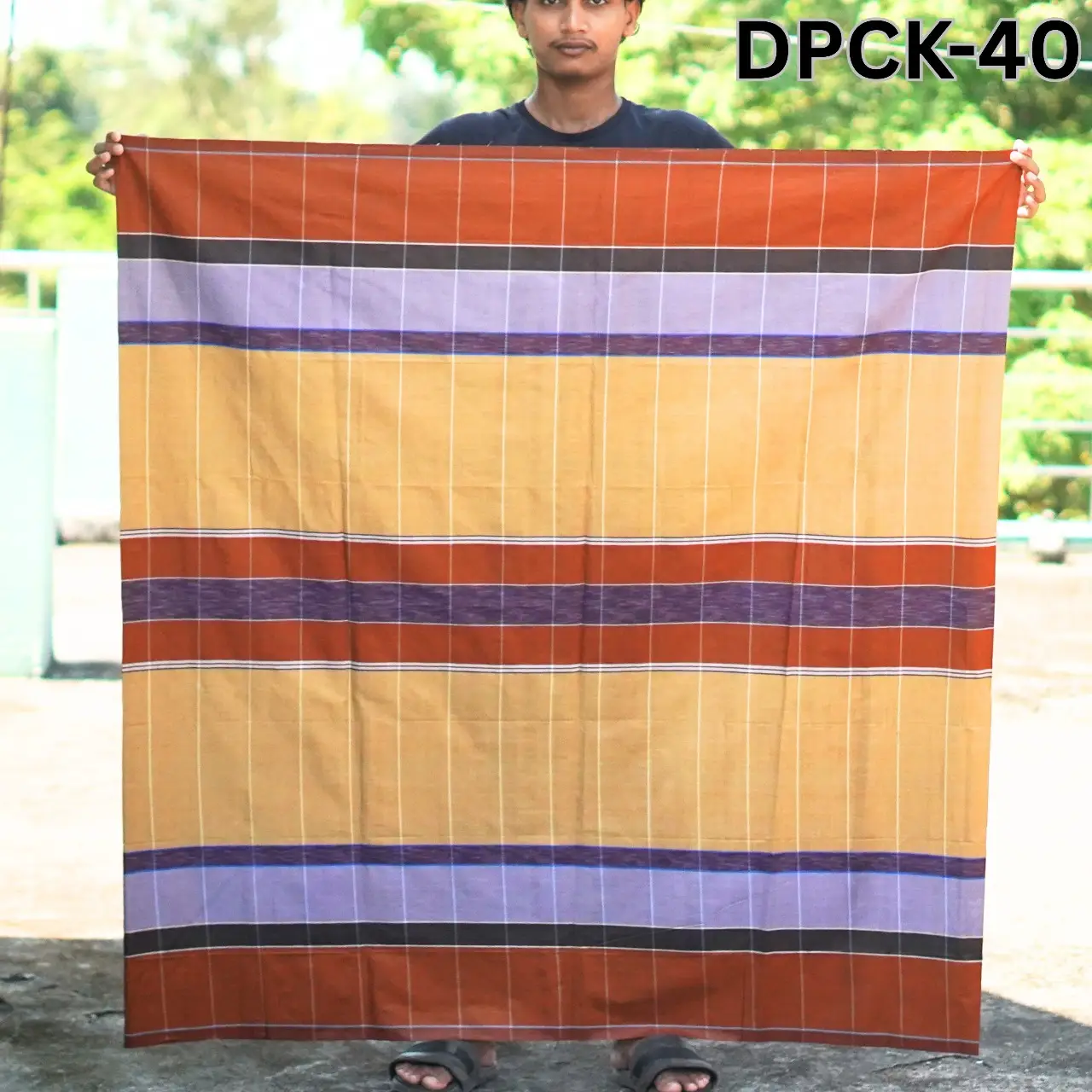Tailocraft Men’s Pure Cotton Deep Lungi 5.5 Hand- 40