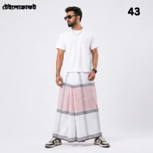Tailocraft Men’s Pure Cotton Light Lungi 5.5 Hand-43