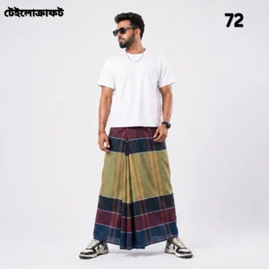 Tailocraft Men’s Pure Cotton Deep Lungi 5.5 Hand- 72