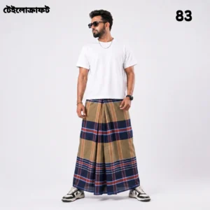 Tailocraft Men’s Pure Cotton Deep Lungi 5.5 Hand- 83