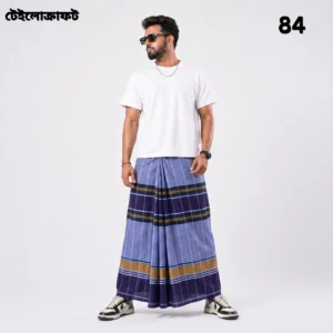 Tailocraft Men’s Pure Cotton Deep Lungi 5.5 Hand- 84